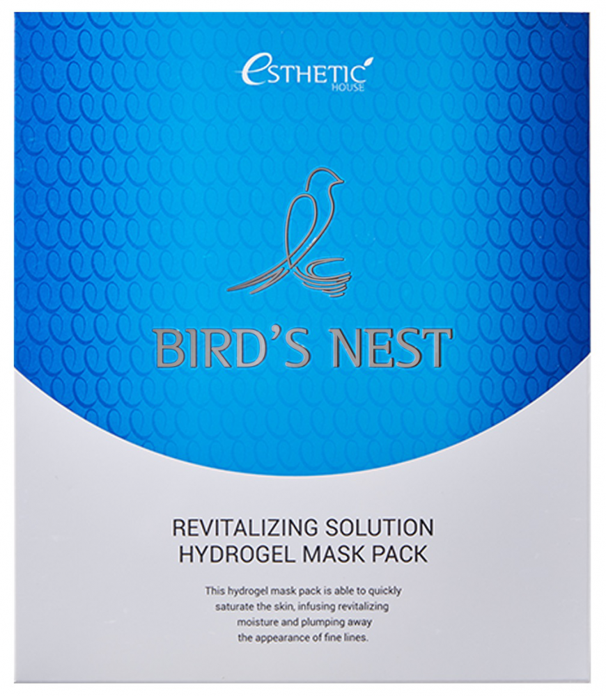 [ESTHETIC HOUSE] НАБОР Гидрогелевая маска для лица ЛАСТОЧКИНО ГНЕЗДО Bird's Nest Revitalizing Hydrogel Mask Pack, 5 шт